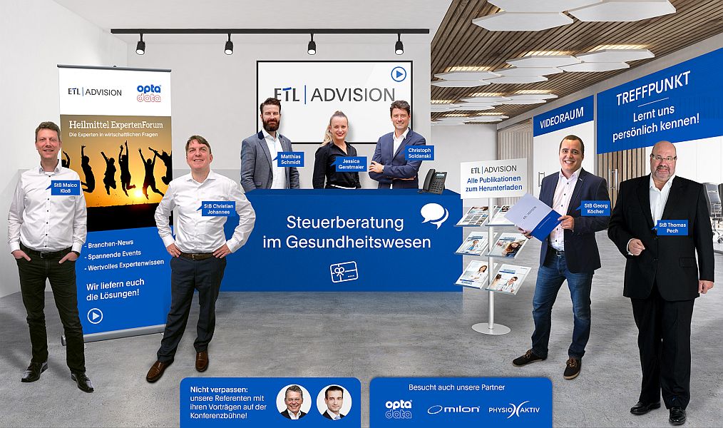 Auch unsere Kanzlei gehört zu den Pionieren, Herr StB Thomas Pech auf dem Stand der ETL ADVISION auf der SOM